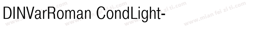 DINVarRoman CondLight字体转换
